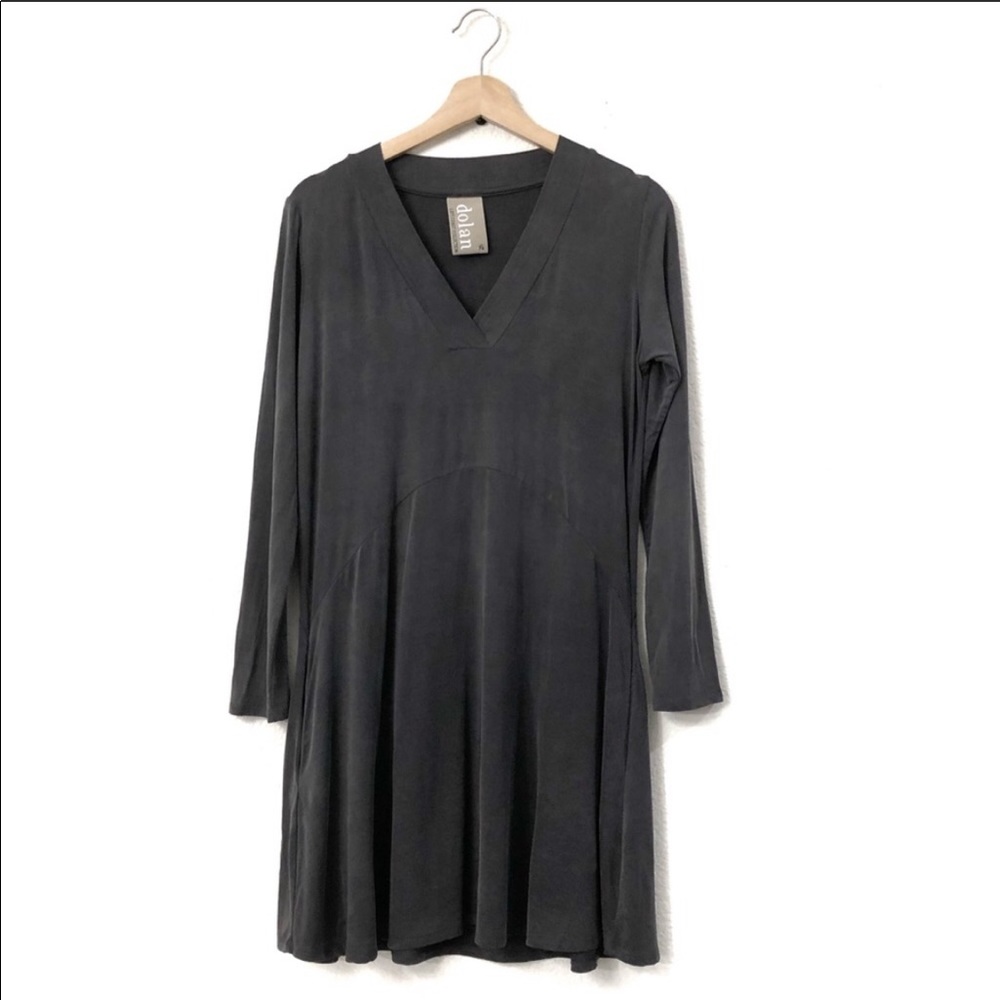 Anthropologie Dolan Toute Gray Swing Dress - Picture 3 of 7